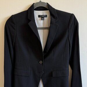 Ann Taylor Black Blazer Jacket Petite 00P | Classic Workwear Tailored Two-Button